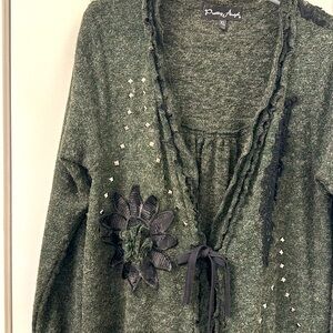 XL Dressy Green Cardigan